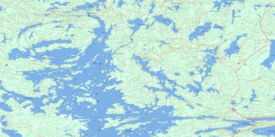 Mainville Lake Topo Map 052C14 at 1:50,000 scale - National Topographic System of Canada (NTS) - Toporama map