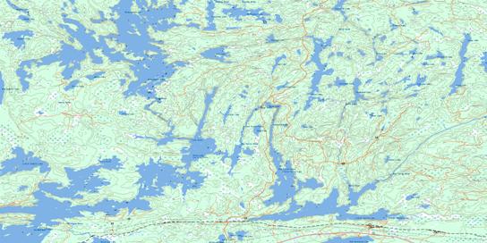 Mine Centre Topo Map 052C15 at 1:50,000 scale - National Topographic System of Canada (NTS) - Toporama map