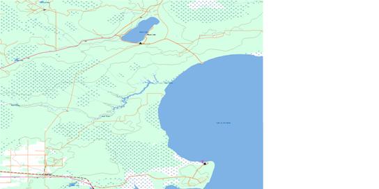Buffalo Bay Topo Map 052E03 at 1:50,000 scale - National Topographic System of Canada (NTS) - Toporama map