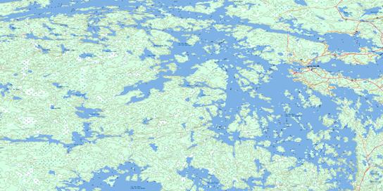 Sioux Narrows Topo Map 052E08 at 1:50,000 scale - National Topographic System of Canada (NTS) - Toporama map
