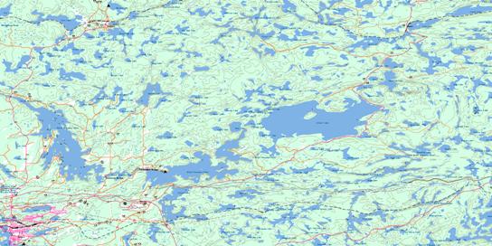 Kenora Topographic map 052E16 at 1:50,000 Scale