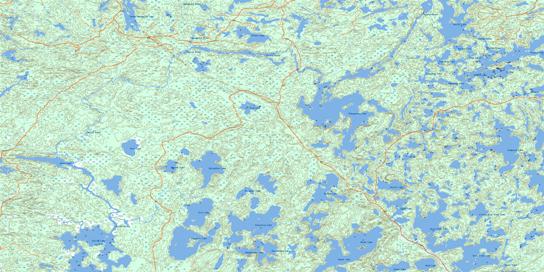 Pekagoning Lake Topo Map 052F01 at 1:50,000 scale - National Topographic System of Canada (NTS) - Toporama map