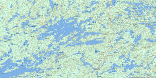 Upper Manitou Lake Topo Map 052F07 at 1:50,000 scale - National Topographic System of Canada (NTS) - Toporama map