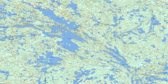 Stormy Lake Topo Map 052F08 at 1:50,000 scale - National Topographic System of Canada (NTS) - Toporama map