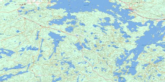 Wabigoon Topo Map 052F10 at 1:50,000 scale - National Topographic System of Canada (NTS) - Toporama map