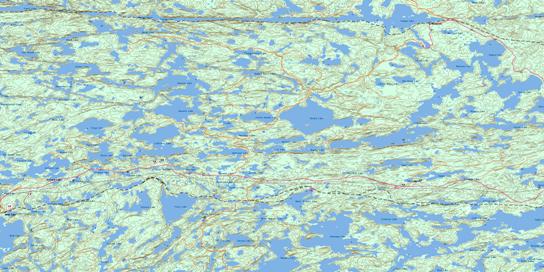 Feist Lake Topo Map 052F13 at 1:50,000 scale - National Topographic System of Canada (NTS) - Toporama map