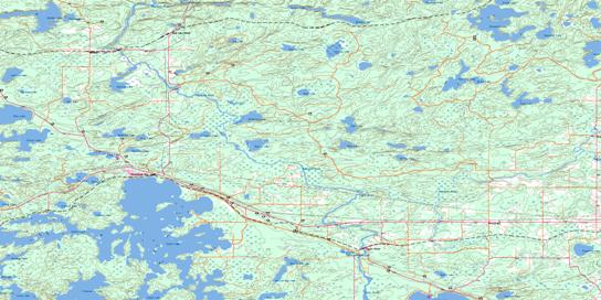 Vermilion Bay Topo Map 052F14 at 1:50,000 scale - National Topographic System of Canada (NTS) - Toporama map
