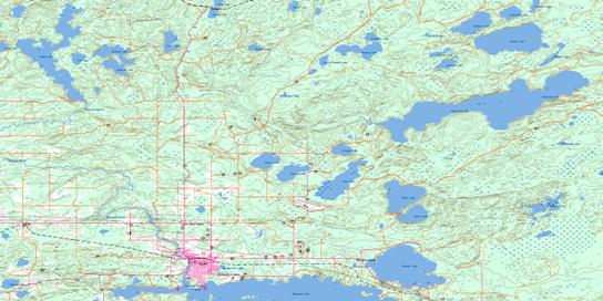 Dryden Topo Map 052F15 at 1:50,000 scale - National Topographic System of Canada (NTS) - Toporama map