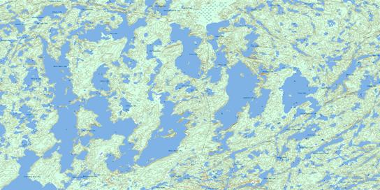White Otter Lake Topo Map 052G04 at 1:50,000 scale - National Topographic System of Canada (NTS) - Toporama map