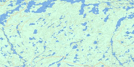 Shikag Lake Topographic map 052G10 at 1:50,000 Scale