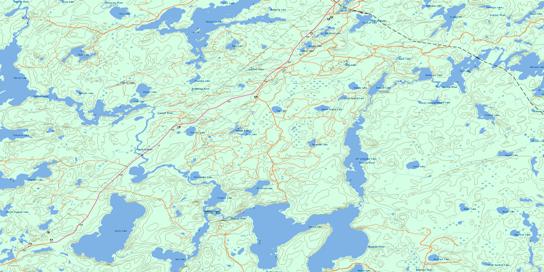 Mattabi Topographic map 052G11 at 1:50,000 Scale