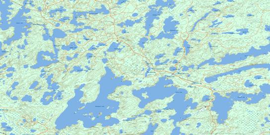 Mameigwess Lake Topographic map 052G12 at 1:50,000 Scale