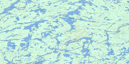 Harmon Lake Topo Map 052G16 at 1:50,000 scale - National Topographic System of Canada (NTS) - Toporama map