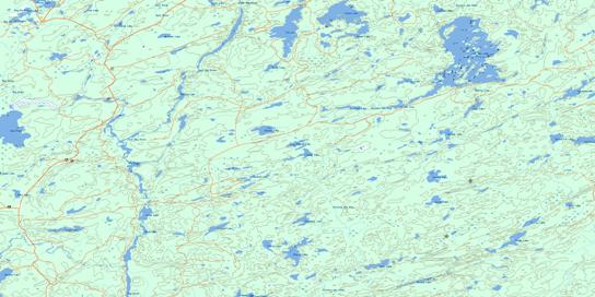 Lac Des Iles Topo Map 052H04 at 1:50,000 scale - National Topographic System of Canada (NTS) - Toporama map
