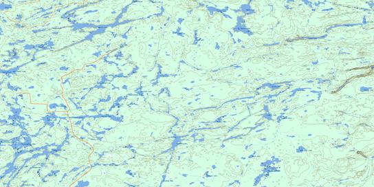 Uneven Lake Topo Map 052H13 at 1:50,000 scale - National Topographic System of Canada (NTS) - Toporama map