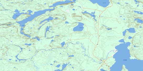 Gull Bay Topo Map 052H14 at 1:50,000 scale - National Topographic System of Canada (NTS) - Toporama map