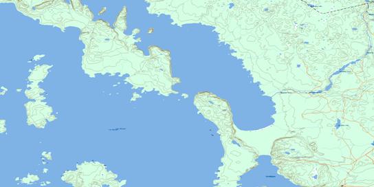 Ombabika Bay Topo Map 052I01 at 1:50,000 scale - National Topographic System of Canada (NTS) - Toporama map