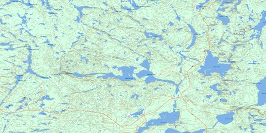 Wigwasan Lake Topo Map 052I03 at 1:50,000 scale - National Topographic System of Canada (NTS) - Toporama map