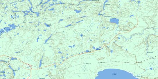 Pikitigushi Lake Topo Map 052I07 at 1:50,000 scale - National Topographic System of Canada (NTS) - Toporama map