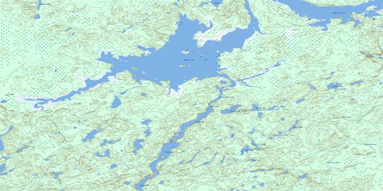 Mojikit Lake Topographic map 052I09 at 1:50,000 Scale