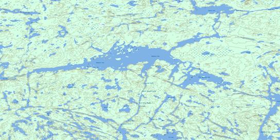 Wabakimi Lake Topo Map 052I12 at 1:50,000 scale - National Topographic System of Canada (NTS) - Toporama map