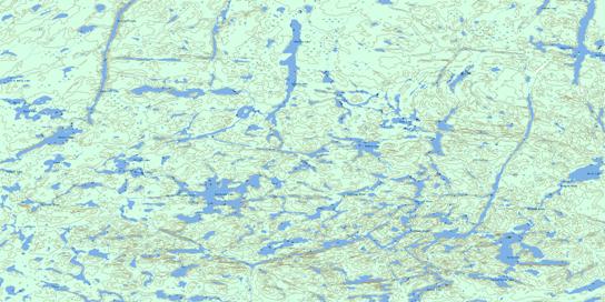 Burntrock Lake Topo Map 052I13 at 1:50,000 scale - National Topographic System of Canada (NTS) - Toporama map