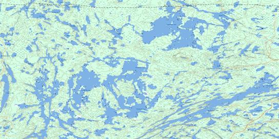 Seseganaga Lake Topo Map 052J01 at 1:50,000 scale - National Topographic System of Canada (NTS) - Toporama map