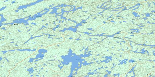 Ycliff Topo Map 052J03 at 1:50,000 scale - National Topographic System of Canada (NTS) - Toporama map