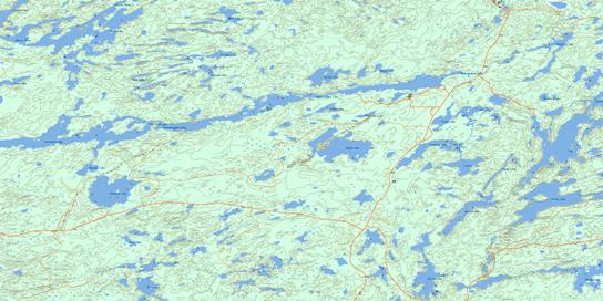 Kashaweogama Lake Topo Map 052J07 at 1:50,000 scale - National Topographic System of Canada (NTS) - Toporama map