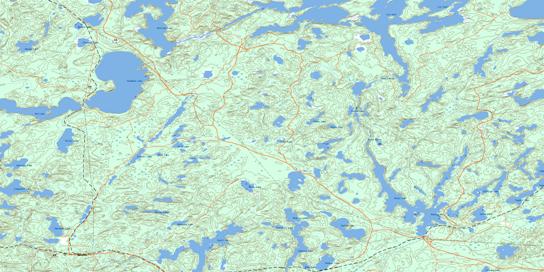 Route Lake Topographic map 052K02 at 1:50,000 Scale