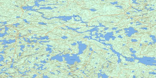 Big Canyon Lake Topo Map 052K04 at 1:50,000 scale - National Topographic System of Canada (NTS) - Toporama map