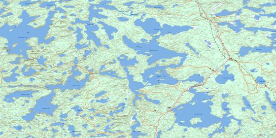 Wabaskang Lake Topographic map 052K06 at 1:50,000 Scale