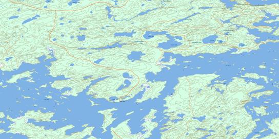 Lac Seul Topo Map 052K08 at 1:50,000 scale - National Topographic System of Canada (NTS) - Toporama map