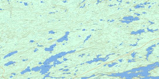 Wapesi Lake Topographic map 052K09 at 1:50,000 Scale