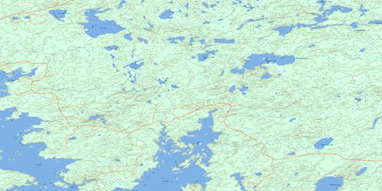 Aerofoil Lake Topographic map 052K10 at 1:50,000 Scale