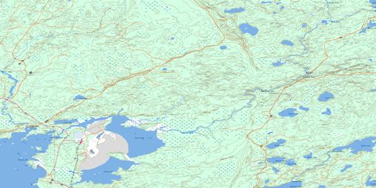 Pakwash Lake Topographic map 052K14 at 1:50,000 Scale