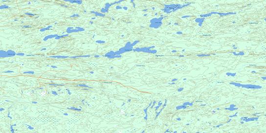 Papaonga Lake Topo Map 052K16 at 1:50,000 scale - National Topographic System of Canada (NTS) - Toporama map