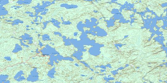 Crowduck Lake Topo Map 052L03 at 1:50,000 scale - National Topographic System of Canada (NTS) - Toporama map