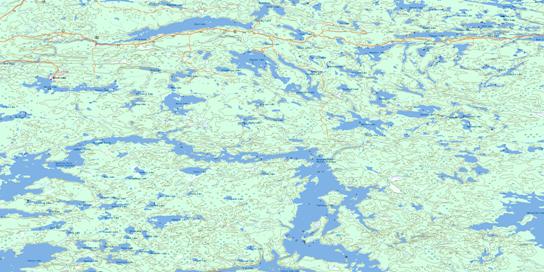 Ryerson Lake Topo Map 052L06 at 1:50,000 scale - National Topographic System of Canada (NTS) - Toporama map