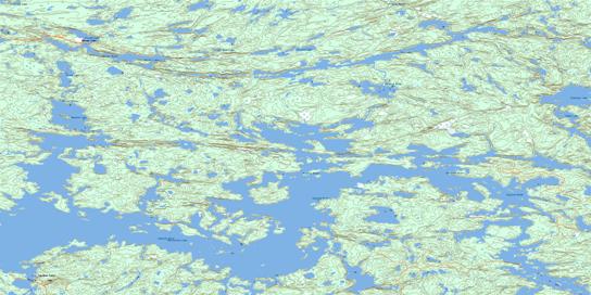 Umfreville Lake Topographic map 052L07 at 1:50,000 Scale