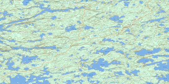 Lennan Lake Topo Map 052L08 at 1:50,000 scale - National Topographic System of Canada (NTS) - Toporama map