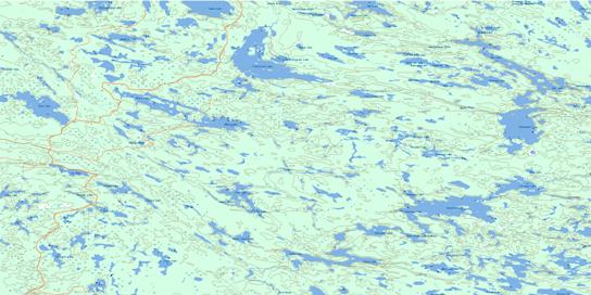 Flintstone Lake Topo Map 052L11 at 1:50,000 scale - National Topographic System of Canada (NTS) - Toporama map