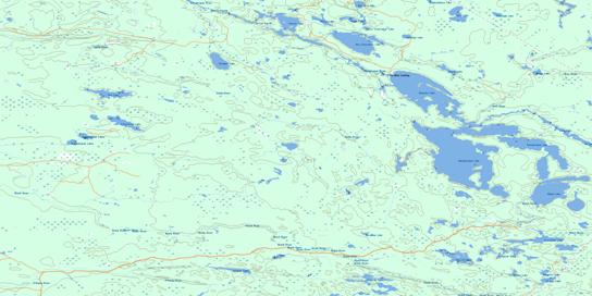 Manigotagan Lake Topo Map 052L13 at 1:50,000 scale - National Topographic System of Canada (NTS) - Toporama map