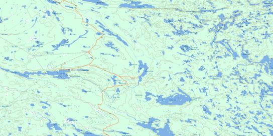 Garner Lake Topo Map 052L14 at 1:50,000 scale - National Topographic System of Canada (NTS) - Toporama map