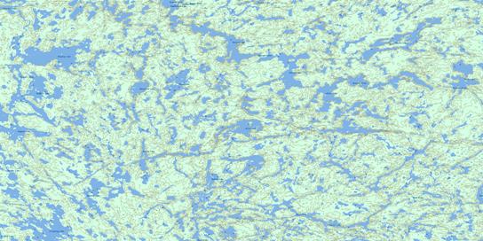 Rostoul Lake Topo Map 052L15 at 1:50,000 scale - National Topographic System of Canada (NTS) - Toporama map
