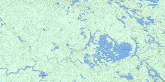 Sasaginnigak Lake Topo Map 052M12 at 1:50,000 scale - National Topographic System of Canada (NTS) - Toporama map
