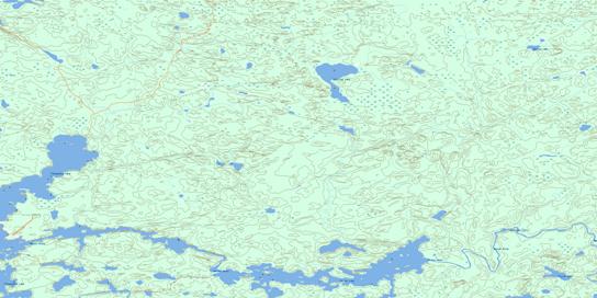 Berens Lake Topo Map 052N13 at 1:50,000 scale - National Topographic System of Canada (NTS) - Toporama map