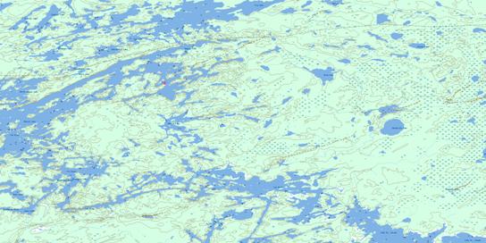 Bamaji Lake Topo Map 052O03 at 1:50,000 scale - National Topographic System of Canada (NTS) - Toporama map