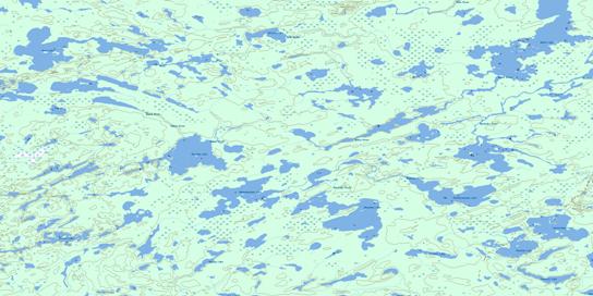 Obaskaka Lake Topographic map 052O06 at 1:50,000 Scale