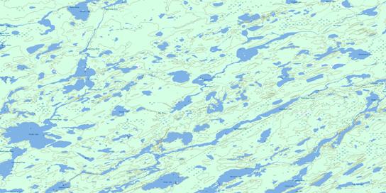 Kawinogans Lake Topo Map 052O07 at 1:50,000 scale - National Topographic System of Canada (NTS) - Toporama map